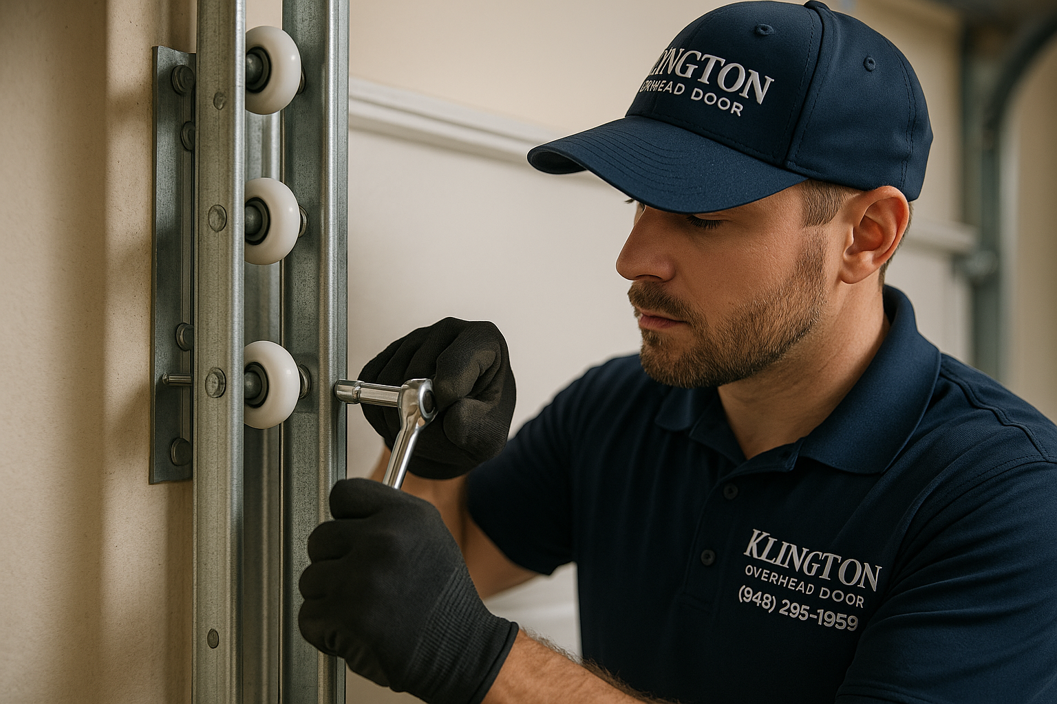 Garage Door Track Repair in Woodburn